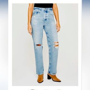 AG Denim Clove Relaxed Denim Sraight Jeans